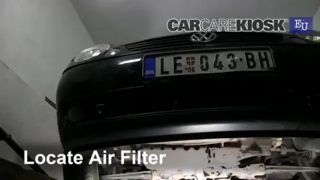 1999 Volkswagen Lupo TDI 1.4L 3 Cyl. Turbo Diesel Filtre à air (moteur) Changement